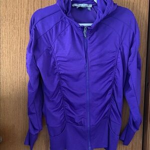 Athleta Vibrant Purple Hooded Zip Jacket